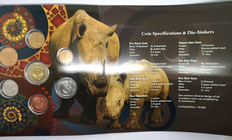 2011 | RSA | Uncirculated | SA Mint | Sealed Limited Edition Coin Set | The Last Year of the 5c