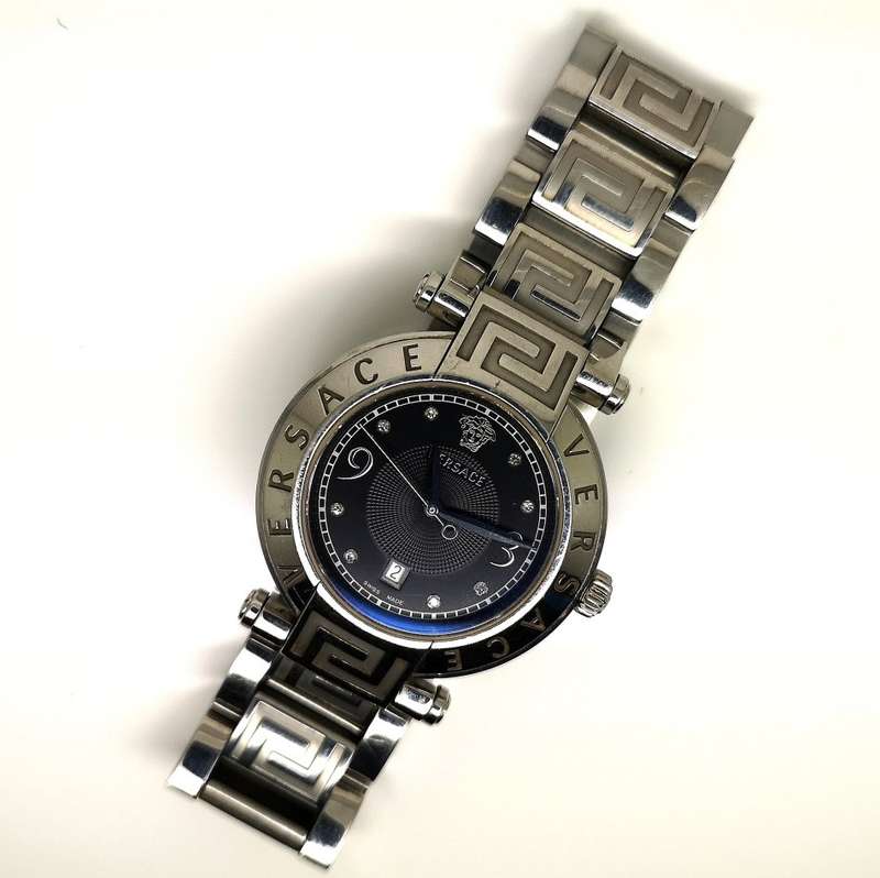 VERSACE | Designer Watch | All Stainless Steel | Authentic with 8 Small Diamonds | R1 Start Auction