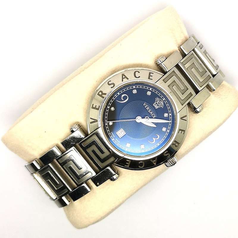 VERSACE | Designer Watch | All Stainless Steel | Authentic with 8 Small Diamonds | R1 Start Auction