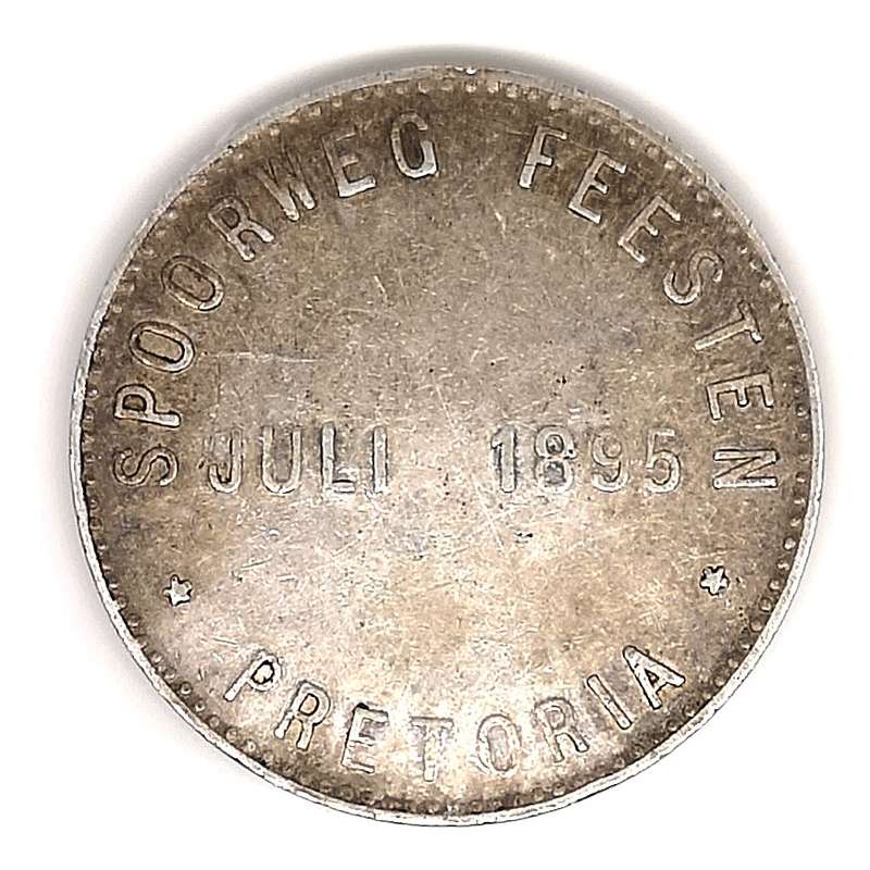 Very Rare | 1895 | ZAR Medal | Delagoa Bay Railway Spoorweg Feesten | Pretoria | R1 Start Auction