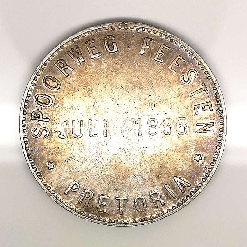 Very Rare | 1895 | ZAR Medal | Delagoa Bay Railway Spoorweg Feesten | Pretoria | R1 Start Auction