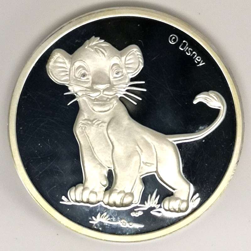 SIMBA | Walt Disney | The Lion King | KÖNIG DER LÖWEN | German Proof Silver Medallion | 8.3g | 30mm