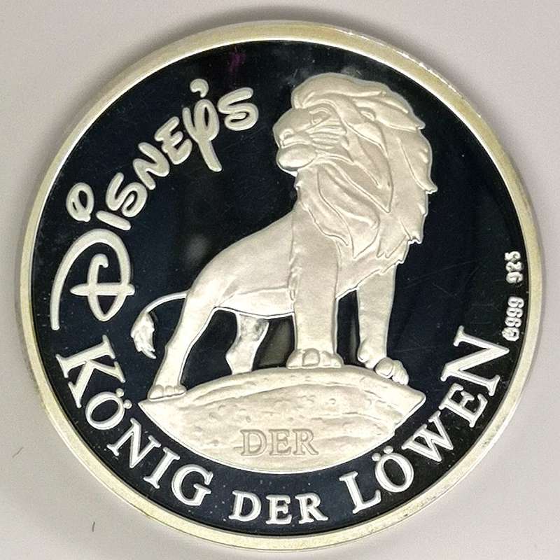 SIMBA | Walt Disney | The Lion King | KÖNIG DER LÖWEN | German Proof Silver Medallion | 8.3g | 30mm
