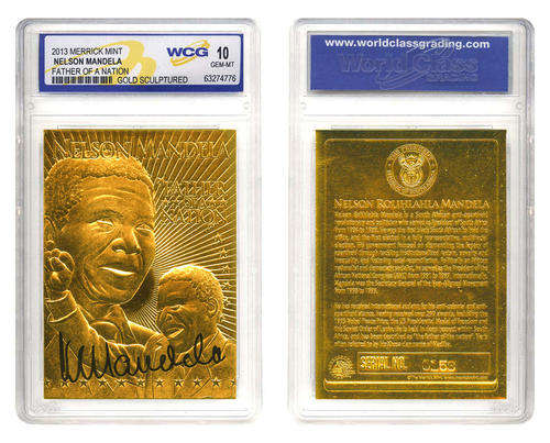 20 x Nelson Mandela | 2013 | Limited Edition | Graded 10 GEM-MT | 23kt | Gold Foil Cards | R1 Start