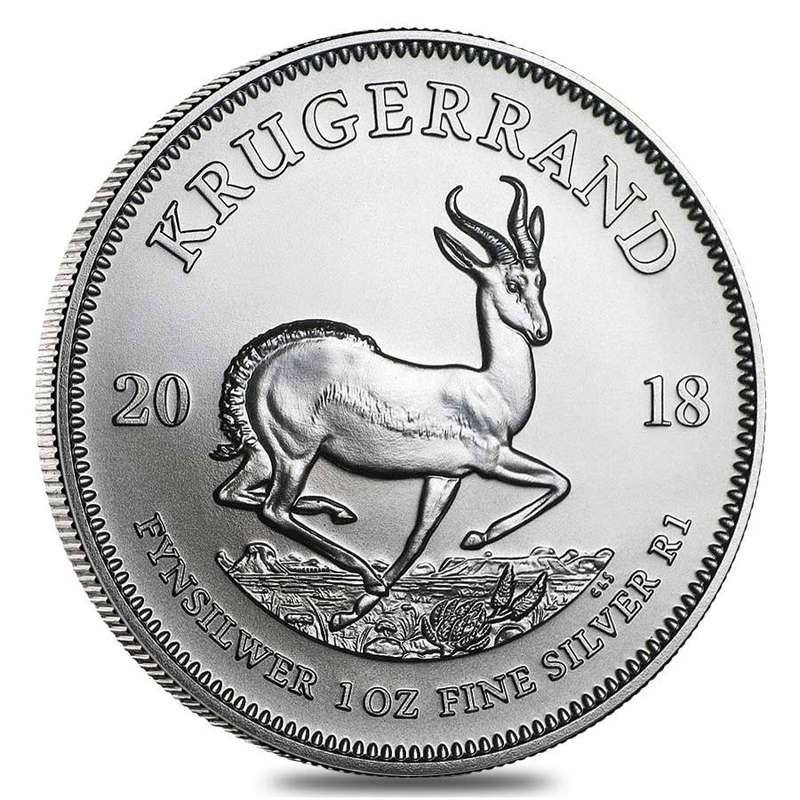 2018 | 1oz Krugerrand | UNC | Pure (999) Fine Silver Bullion Coin | Encapsulated | Buy Now R750 Each