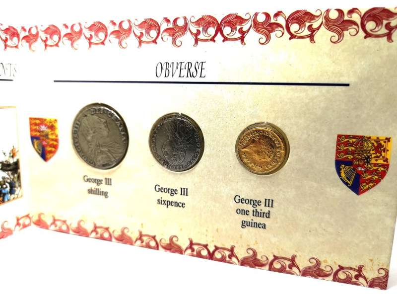 George III | 1760 - 1820 | Reproduction Coins | shilling | sixpence | one third guinea | Interesting