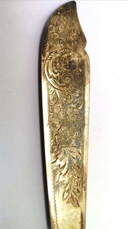 120 Year old | Fish Fork and Knife Set | EPNS | MOP | Mother Of Pearl Handles | Engraved Details