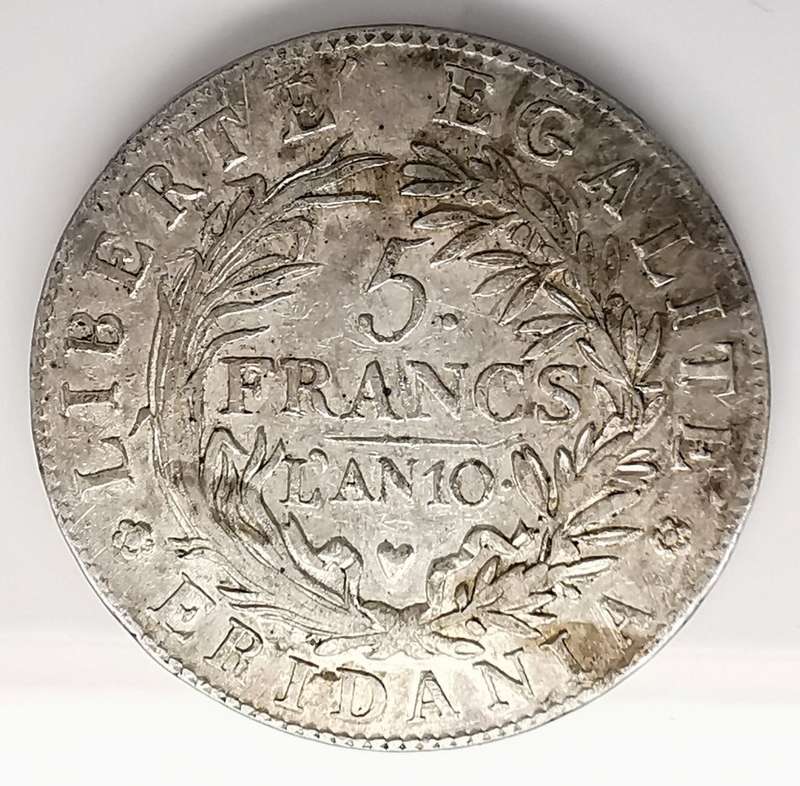1801 | 5 Francs | Republic of Piedmont, Italy | 220 year old Silver Coin | Low mintage
