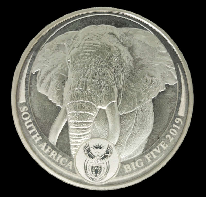 2019 | The Big 5 | Elephant | R5 1 Troy Ounce | Brilliant UNC | Fine Silver | Mintage only 15 000