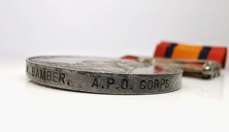 UNC | Full Size | QSA | 3rd Type Medal | 3 Clasps | 602 CPL G. W. Bamber, A.P.O. Corps
