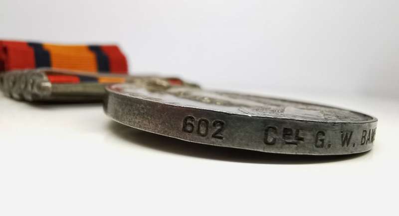 UNC | Full Size | QSA | 3rd Type Medal | 3 Clasps | 602 CPL G. W. Bamber, A.P.O. Corps