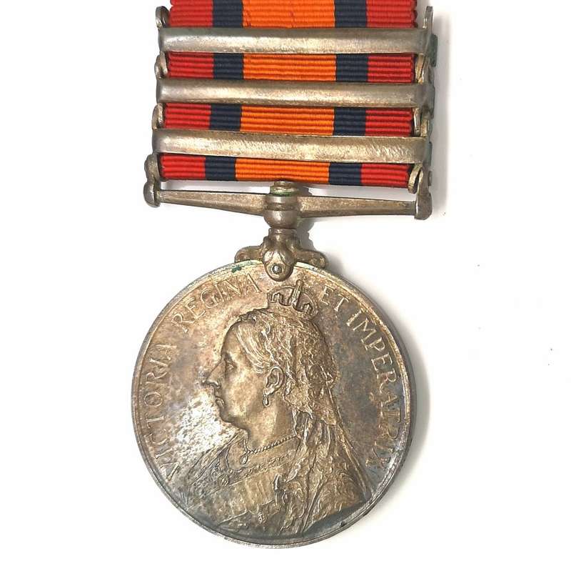 UNC | Full Size | QSA | 3rd Type Medal | 3 Clasps | 602 CPL G. W. Bamber, A.P.O. Corps