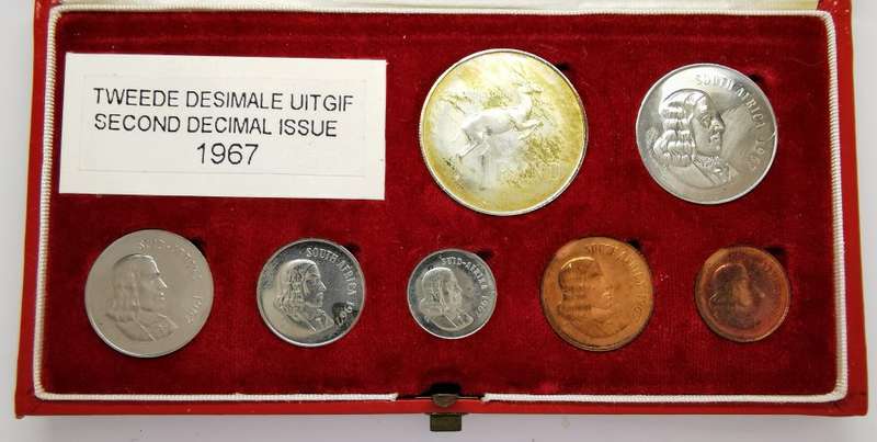 1967 | South Africa | Second Decimal Issue | Long Proof Set | No Gold | Red Box