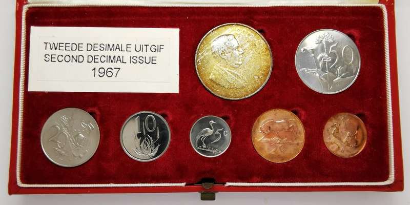1967 | South Africa | Second Decimal Issue | Long Proof Set | No Gold | Red Box