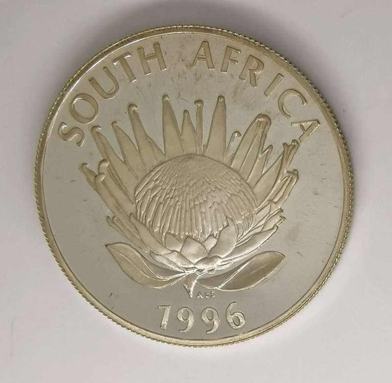 1996 | South Africa | Protea | One Rand | Proof Coin | Mintage only 2474