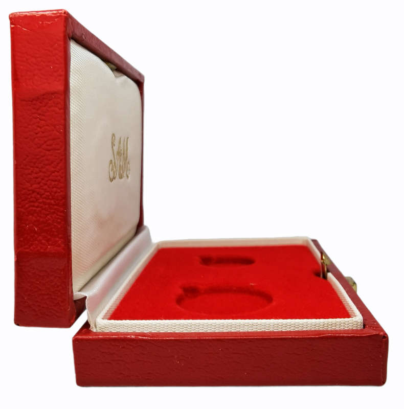 Empty Red SA Mint Box | Tenth And Quarter Ounce Kruger Rand