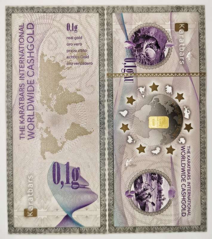 Karatbar Notes | 0,1g Real 999.9 Fine Gold | Bidding is per note
