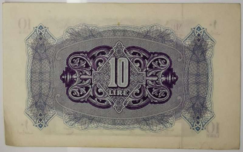 1943 | 10 Lira | Issued note | Military Issues | Libya | 114 x 73 mm