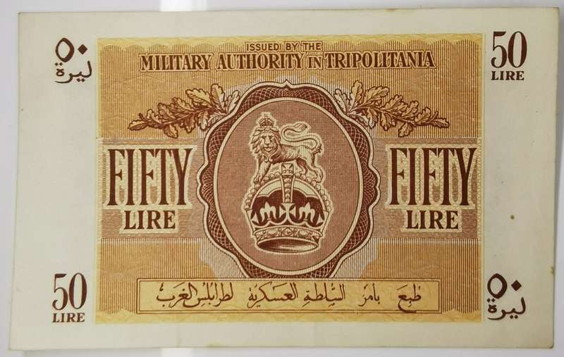 1943 | 50 Lire | Issued note | Military Issues | Libya