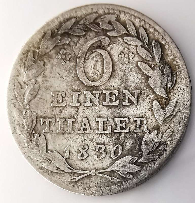 1830 |  Thaler | Wilhelm II | Germany | 191 Year Old Silver (.500) Coin
