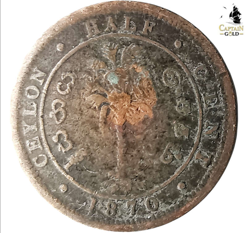 1870 | ½ Cent | Victoria | Sri Lanka | 18 mm | 151 Year Old Coin
