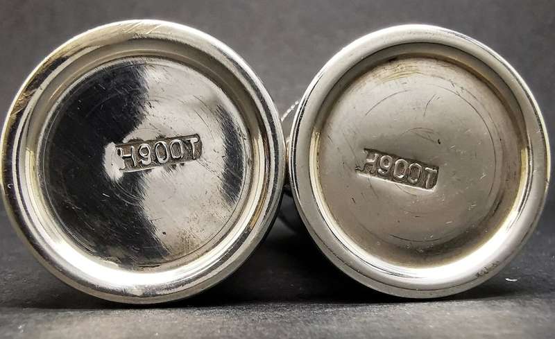 .900 Silver Salt & Pepper Shaker Set | Intricate Detailing on rim of Shakers