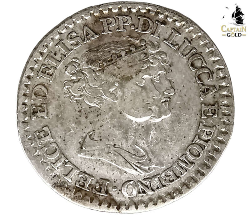 1808 | 1 Franco | Felice | Italian states | 23mm Silver (.900) Coin