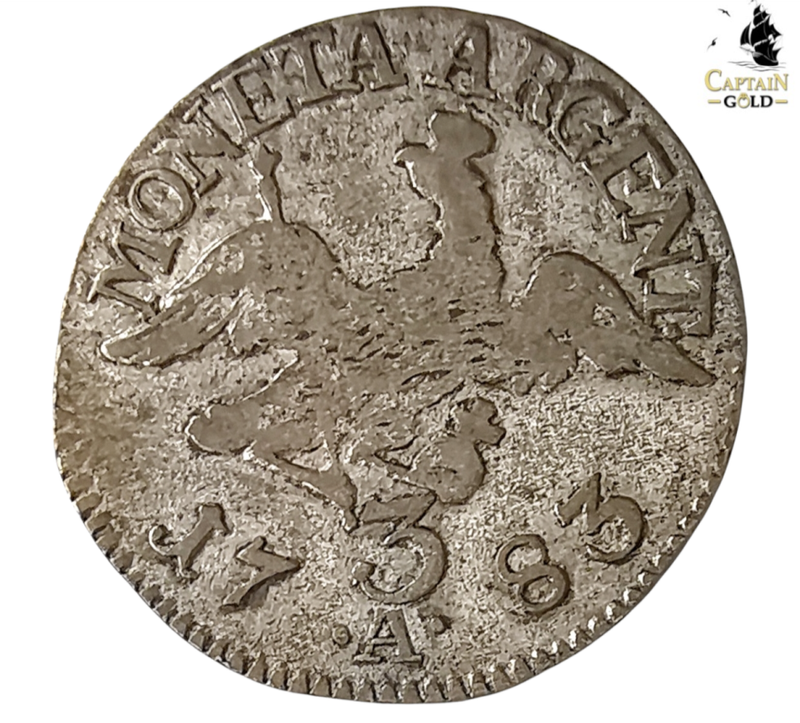 1783 | 3 Gröscher | Friedrich II | German states | 238 Year Old,18.5 mm Silver Coin