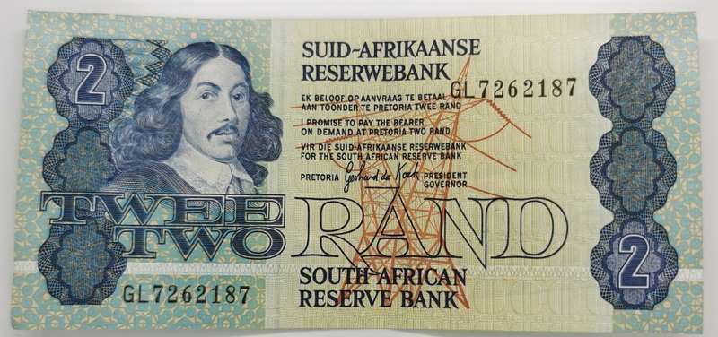 2 Rand Note | UNC | South Africa | Signature: G. P. C. de Kock