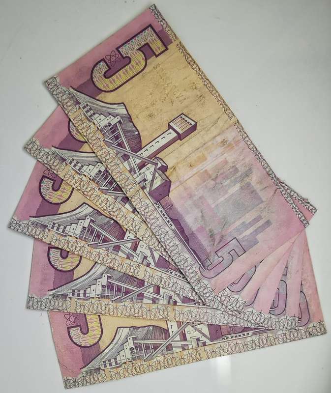 X5 | 5 Rand Notes | South Africa | Signature: C. L. Stals