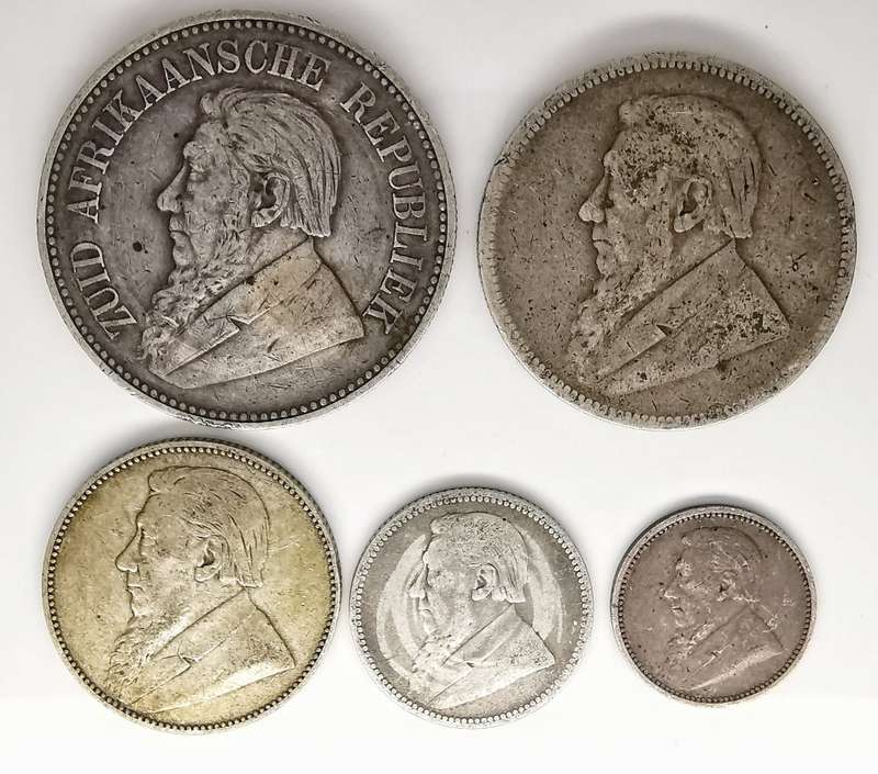 1896 Set | 2 1/2, 2,1 Shillings and 3 & 6 Pence | Zuid-Afrikaanse Republic