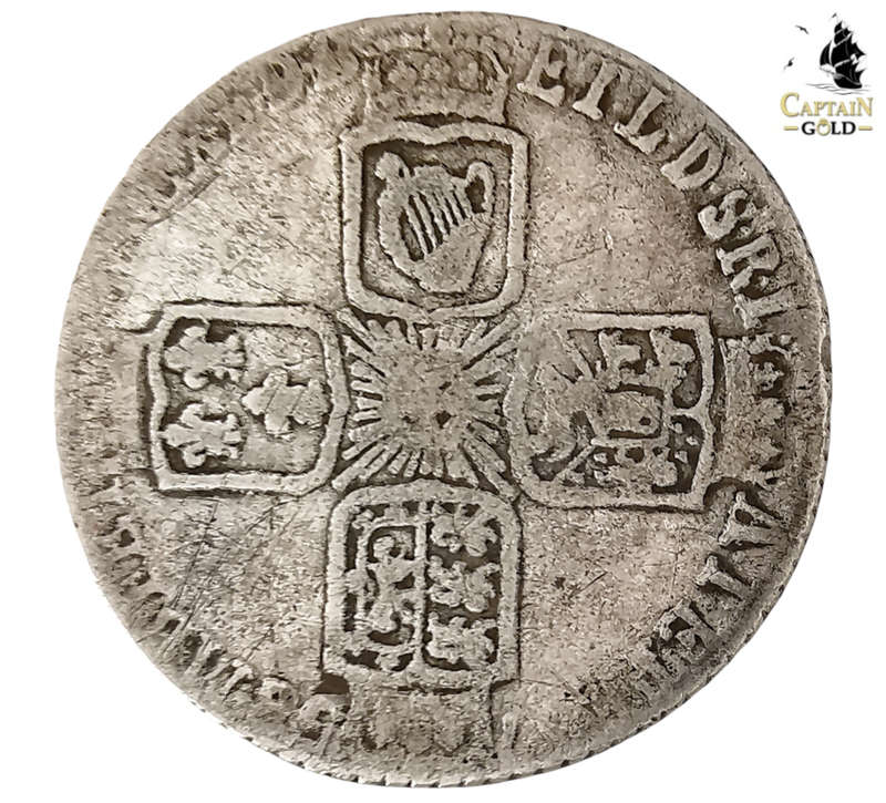 1758 | 6 Pence | United Kingdom  | 21 mm Silver (.925) Coin | George II | Older bust