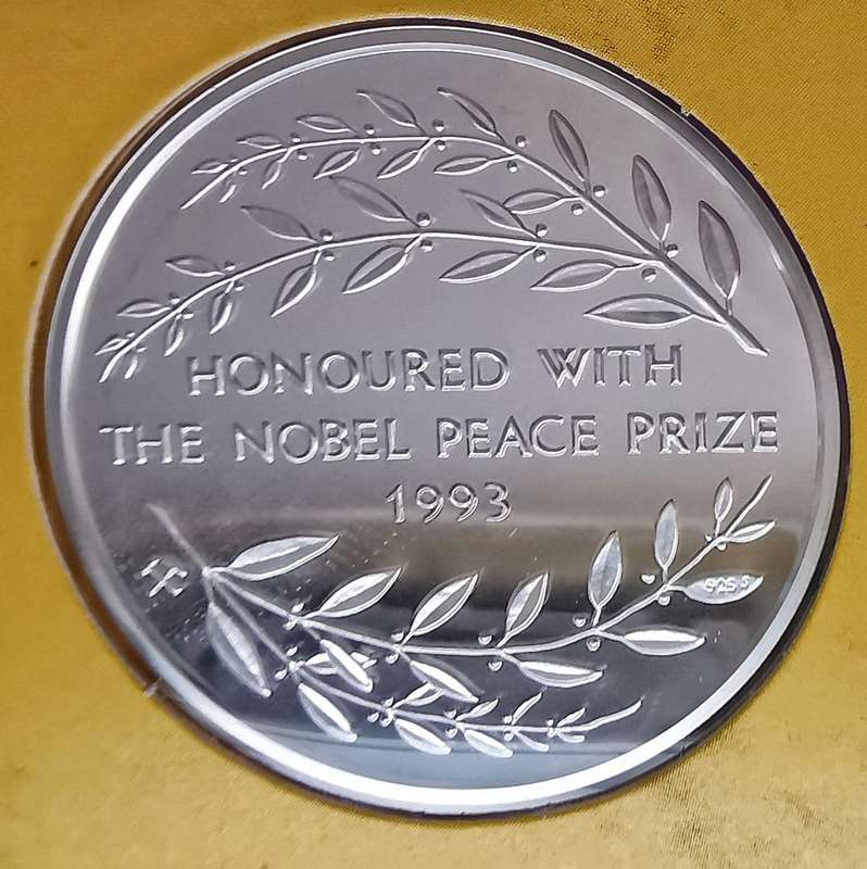 1oz | .925 Silver | Nelson Mandela | Nobel Peace Laureate | Commemorative Medallion | Norway Mint