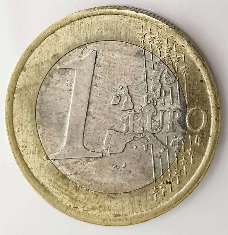 1999 | 1 Euro | Netherlands | Beatrix | 1st map | 23.25 mm