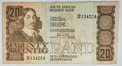 R50, R20, R10, R5, R2 Note Set | Signature: G P C de Kock