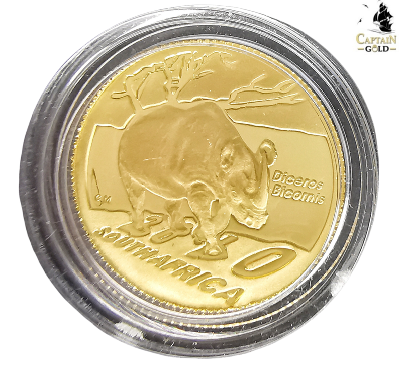 2010 | 1/10 oz | R10 | 24 Carat Gold | SA MINT | The Black Rhino | Natura Series | Lowest On BOB