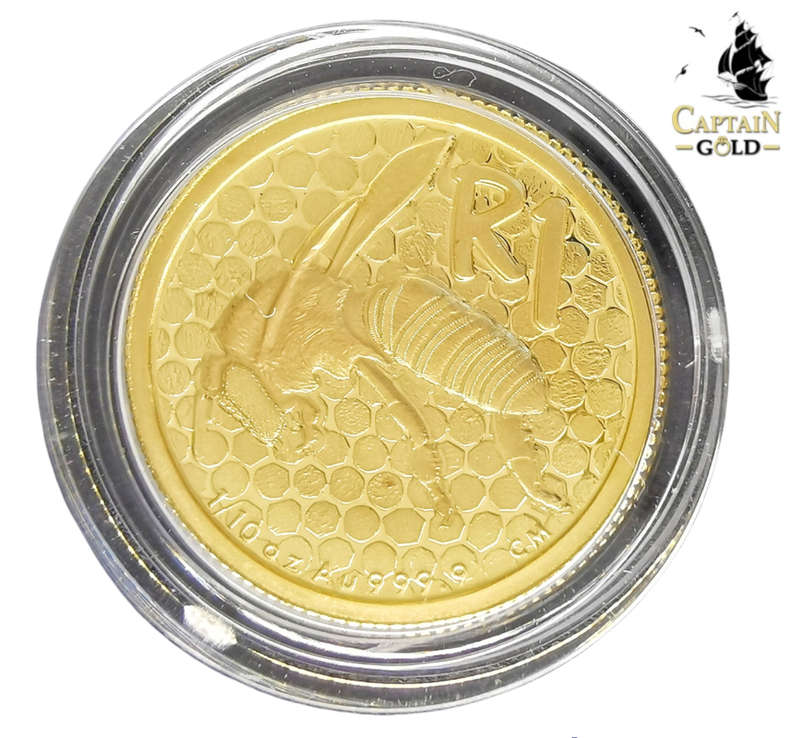 2011 | 1/10 oz | R1 | 24 Carat Gold | SA MINT | The African Honey Bee