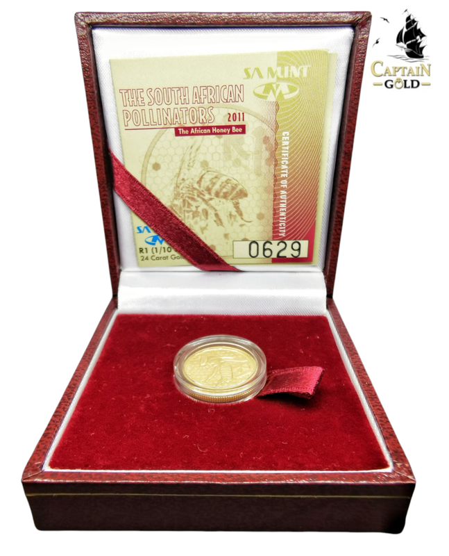 2011 | 1/10 oz | R1 | 24 Carat Gold | SA MINT | The African Honey Bee