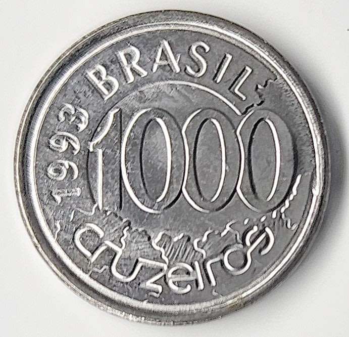 1993 | 1000 Cruzeiros | Brazil | 20 mm Coin