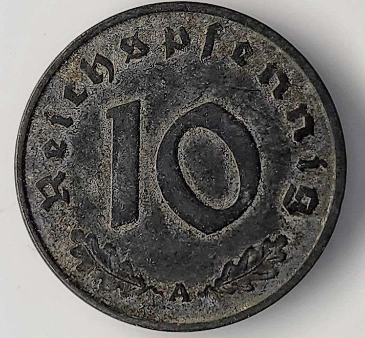 1943 | A | 10 Reichspfennig | Germany | 21 mm