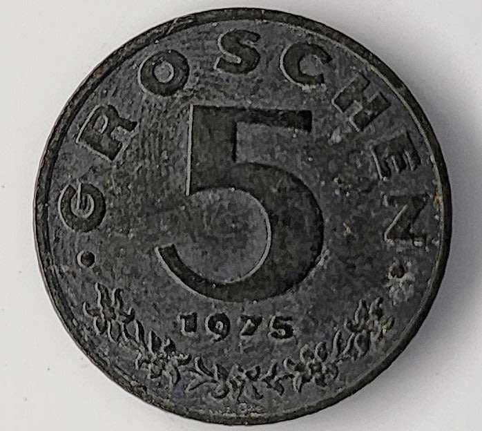 1975 | 5 Groschen | Austria | 19 mm