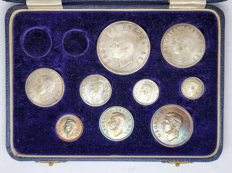 1952 | Proof Set | Excluding Gold Coins | South Africa | Blue Proof Set Box