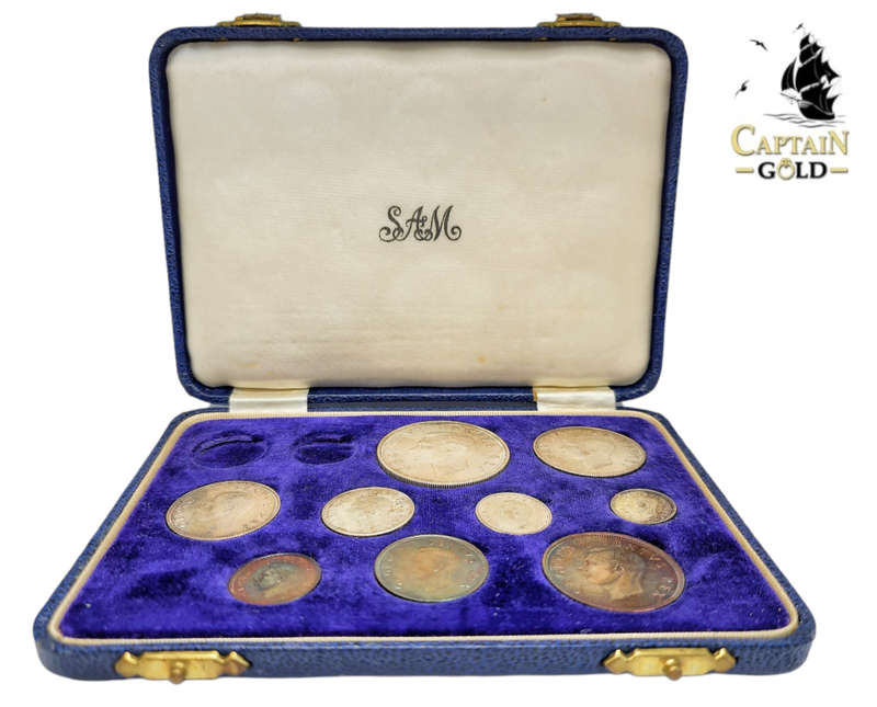 1952 | Proof Set | Excluding Gold Coins | South Africa | Blue Proof Set Box