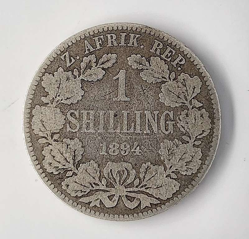 1894 | 1 Shilling | Zuid Afrikaansche Republiek | South Africa | Silver (.925) 23.7 mm Coin