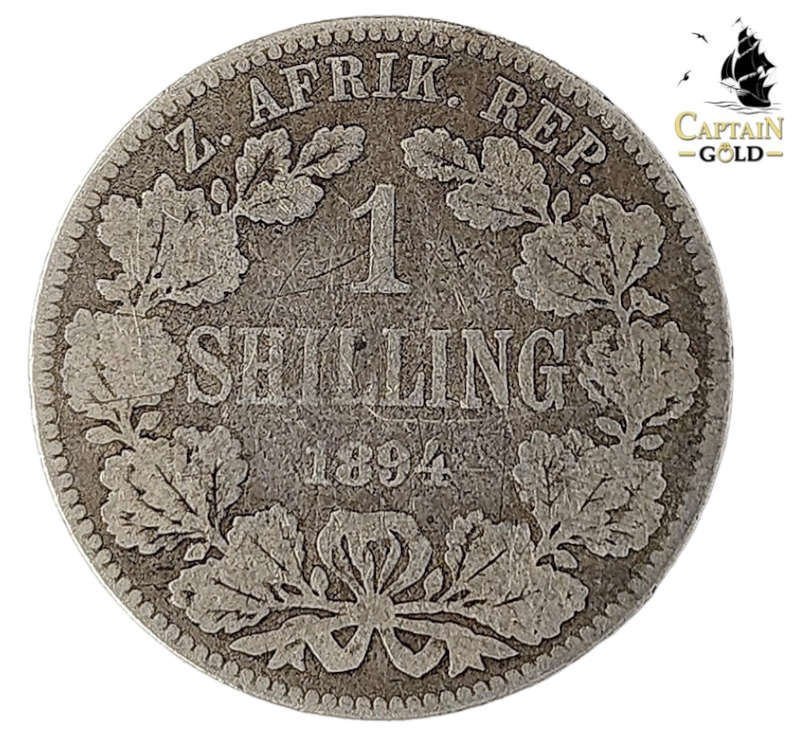 1894 | 1 Shilling | Zuid Afrikaansche Republiek | South Africa | Silver (.925) 23.7 mm Coin