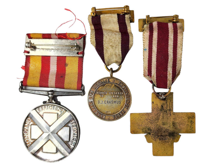 Red Cross Society Medals | Awarded to: D.J. Erasmus