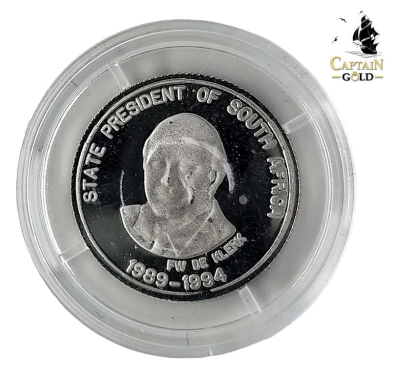 1989-1994 | FW de Klerk | 1/10 oz Platinum 99.5 | State President Of SA | Proof Coin | Includes Box