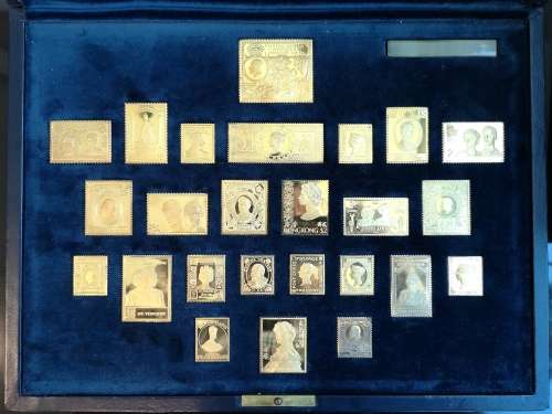 .925 Sterling Silver Gold Plated | Treasures from the Royal Collection | Minted Replica Stamps| 438g