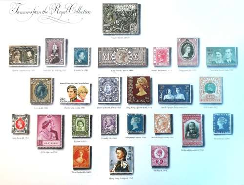 .925 Sterling Silver Gold Plated | Treasures from the Royal Collection | Minted Replica Stamps| 438g