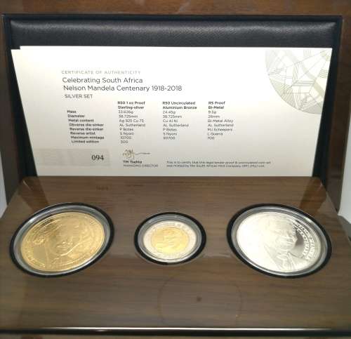 1918 - 2018 | Proof R5 | Nelson Mandela Centenary | 1oz Silver Set | Only 500 Sets